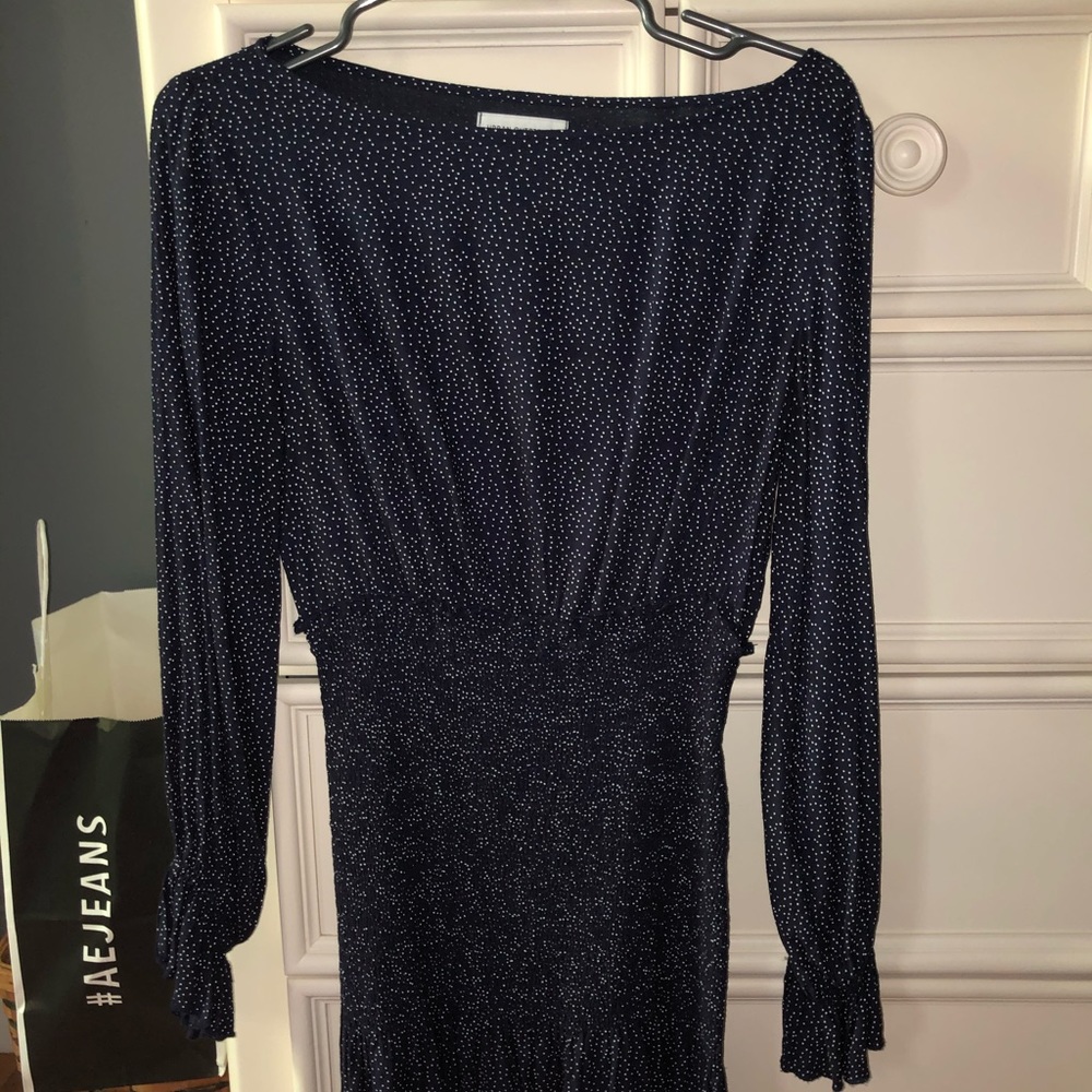 Urban Outfitters Navy Polka Dot Dress